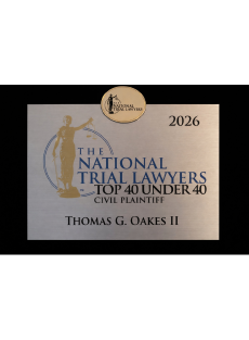 The National Trial Lawyers Top 40 Under 40 Civil Plaintiff, Thomas G. Oakes II The National Trial Lawyers Top 40 Under 40 Civil Plaintiff, Thomas G. Oakes II